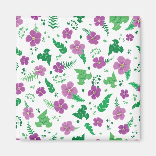 Lila Hibiskus Magnet (Vorne)