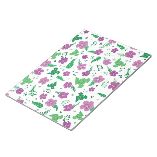 Lila Hibiskus Notizblock (angewinkelt)