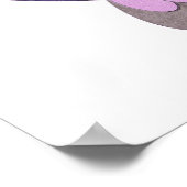 Lila Hibiskus Owl Poster (Ecke)