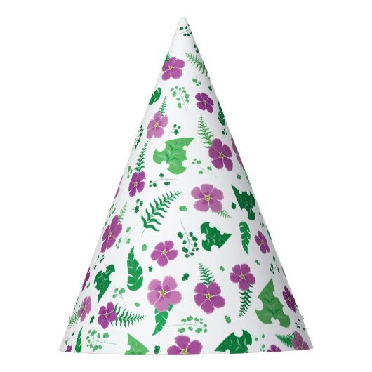 Lila Hibiskus Partyhütchen (Vorderseite)