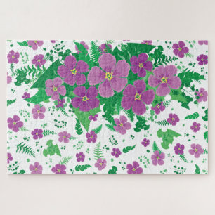 Lila Hibiskus Puzzle