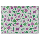 Lila Hibiskus Schneidebrett (Vorderseite)