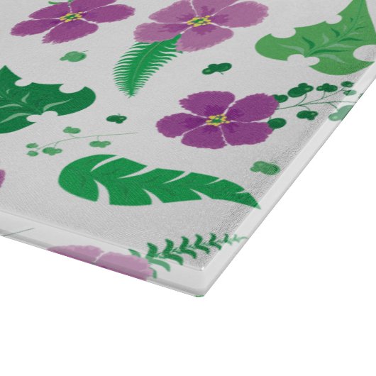 Lila Hibiskus Schneidebrett (Ecke)