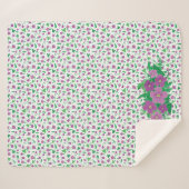 Lila Hibiskus Sherpadecke (Vorderseite (Horizontal))