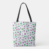 Lila Hibiskus Tasche (Rückseite)