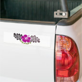 Lila Hibiskus und Blätter Autoaufkleber (Auf Lkw)
