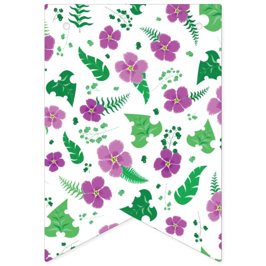 Lila Hibiskus Wimpelkette (Erste Fahne)