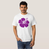 Lila Hibiskusaloha Blume T-Shirt (Vorne ganz)