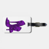 Lila High Heel Schuhe Gepäckanhänger (Rückseite horizontal)