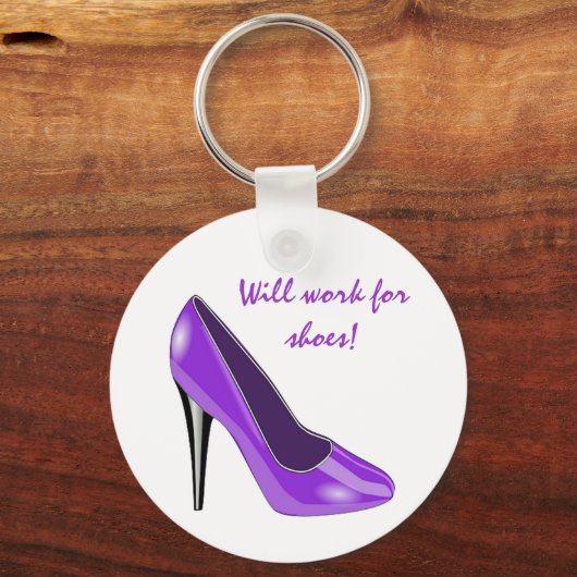 Lila High Heel Shoel Schlüsselanhänger (Vorderseite)