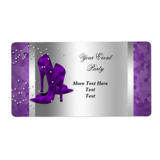 Lila High Heel Shoes Silver Event Party