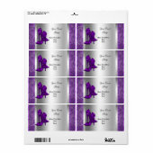 Lila High Heel Shoes Silver Event Party (Vorne)