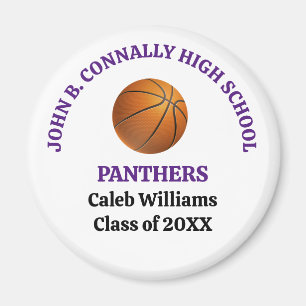 Lila High School Basketballteam individuell angepa Magnet
