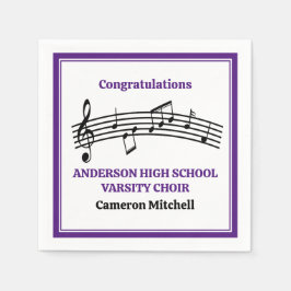 Lila High School Chor Custom Party Serviette