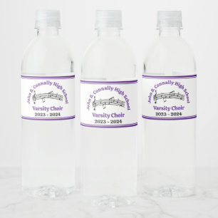 Lila High School Chor Custom Party Wasserflaschenetikett