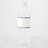 Lila High School Chor Custom Party Wasserflaschenetikett (Rückseite)