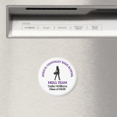 Lila High School Drill-Team-Tänzerin Personalisier Magnet (In Situ (Geschirrspüler))