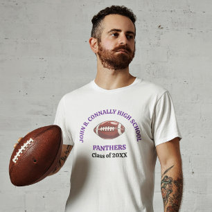 Lila High School Football-Mannschaft individuell T-Shirt