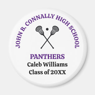 Lila High School Lacrosse-Mannschaft personalisier Magnet
