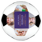 Lila High School Senior 4 Foto Personalisiert Fußball (Gedreht)