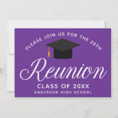 Lila High School Wiedersehen Custom Partys Einladung (Vorderseite)