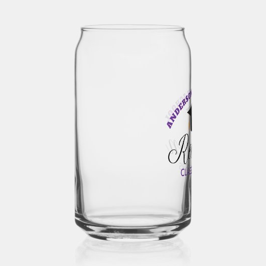 Lila High School Wiedersehen Party Custom Alumni Dosenglas (Rechts)