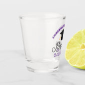 Lila High School Wiedersehen Party Custom Alumni Schnapsglas (Links)