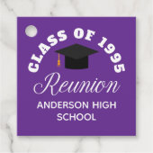 Lila High School Wiedersehen Personalisiert Partys Geschenkanhänger (Vorderseite)