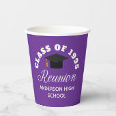 Lila High School Wiedersehen Personalisiert Partys Pappbecher (Vorderseite)