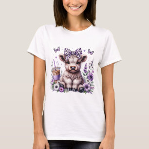 Lila Highland Cow Tshirt