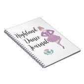 Lila Highland Dancer Spiral Foto Notebook Notizblock (Rechte Seite)