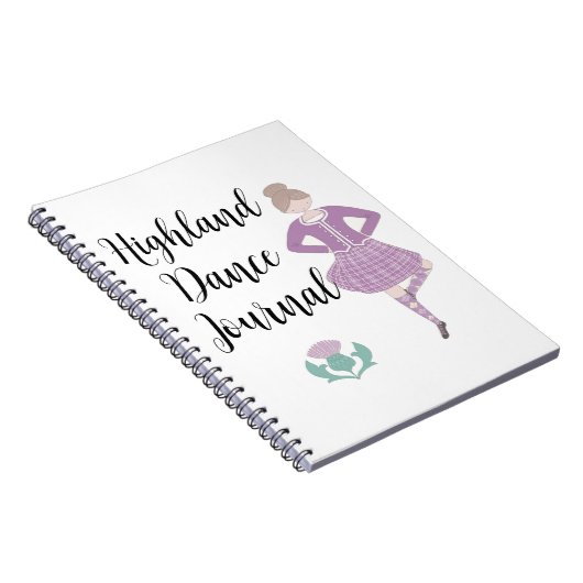 Lila Highland Dancer Spiral Foto Notebook Notizblock (Rechte Seite)