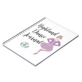 Lila Highland Dancer Spiral Foto Notebook Notizblock (Linke Seite)