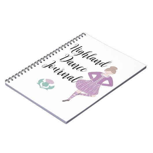 Lila Highland Dancer Spiral Foto Notebook Notizblock (Linke Seite)