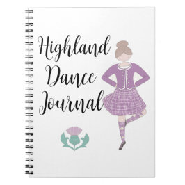 Lila Highland Dancer Spiral Foto Notebook Notizblock