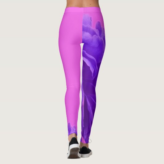 Lila Himbeermuster Leggings (Rückseite)
