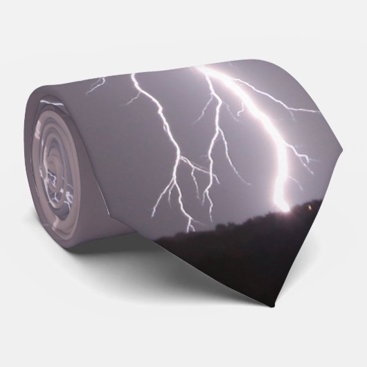 Lila Himmel-Blitz-Sturm Krawatte (Gerollt)