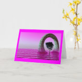 lila Himmel Karte (Gelbe Blume)