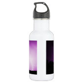 Lila Himmel mit Blitz Edelstahlflasche (Rückseite)