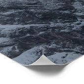 Lila Himmel über Bergen Poster (Ecke)