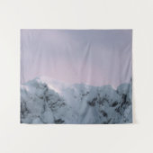 Lila Himmel über Bergen Wandteppich (Vorderseite (Horizontal))