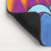 Lila Himmel über Wellen - Mousepad (Ecke)