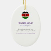 Lila Himmelbaobab-Baum Keramikornament (Hinten)