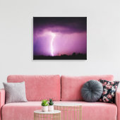 Lila Himmelsblitz Leinwanddruck (Insitu (Wohnzimmer))