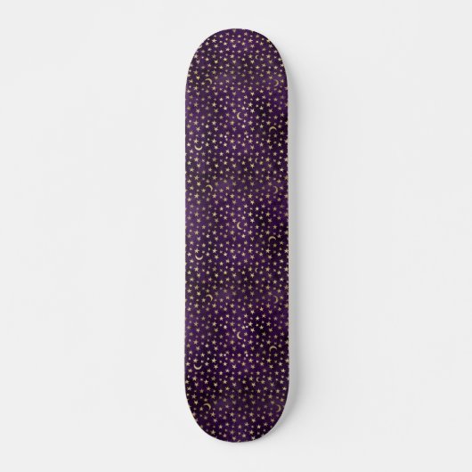 Lila Himmelsmond und beginnt Skateboard (Vorne)