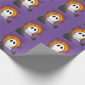 Lila Himmelsmondghost im Friedhof Geschenkpapier (Ecke)