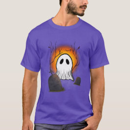 Lila Himmelsmondghost im Friedhof T-Shirt