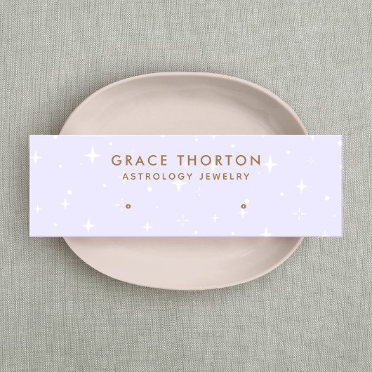 Lila Himmelsstars-Gestütskarte Mini Visitenkarte