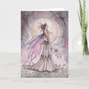 Lila himmlische Feen-Fantasy-Kunstillustration Karte
