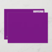 Lila Hintergrund auf der Postkarte (Vorne/Hinten)